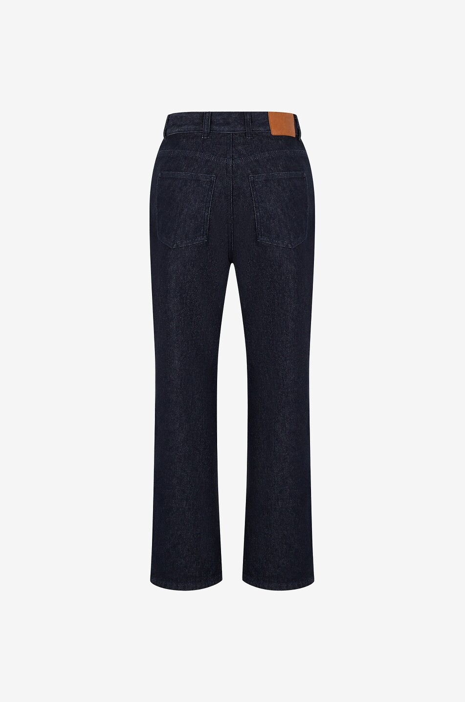 Cropped high rise straight fit jeans