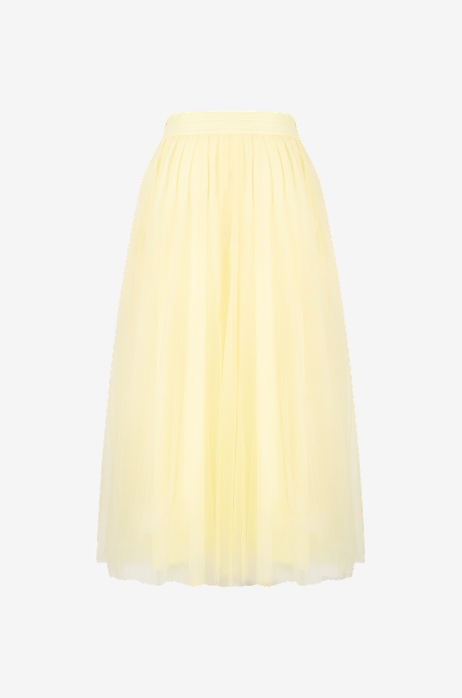 FABIANA FILIPPI Jupe midi évasée en tulle Femme JAUNE CLAIR 2