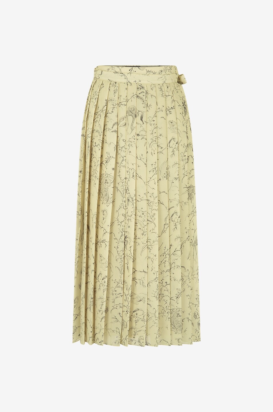 Jupe portefeuille midi en georgette plissée Fabula