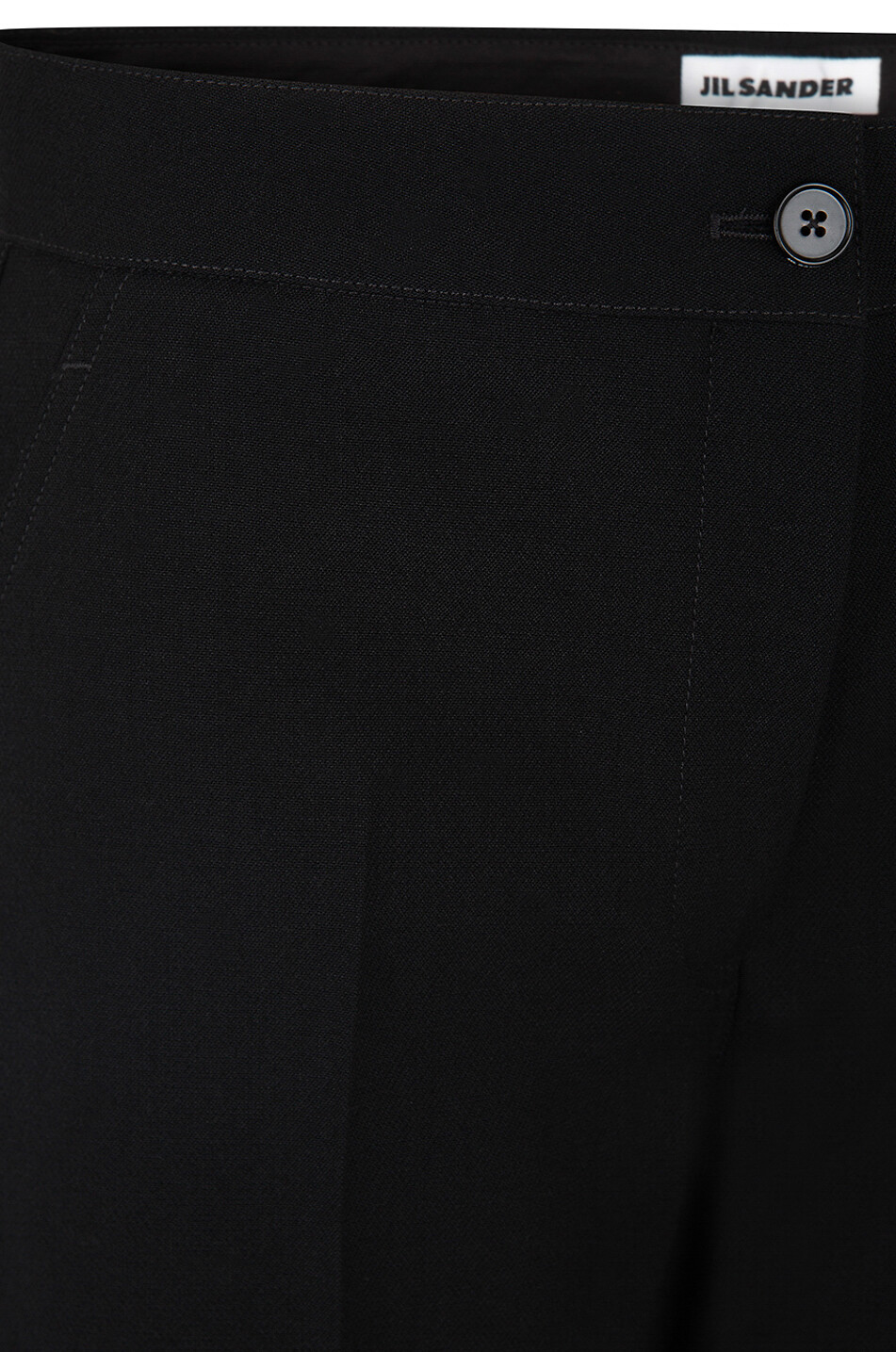 Verkürzte gerade Hose aus texturierter Wolle Tailoring