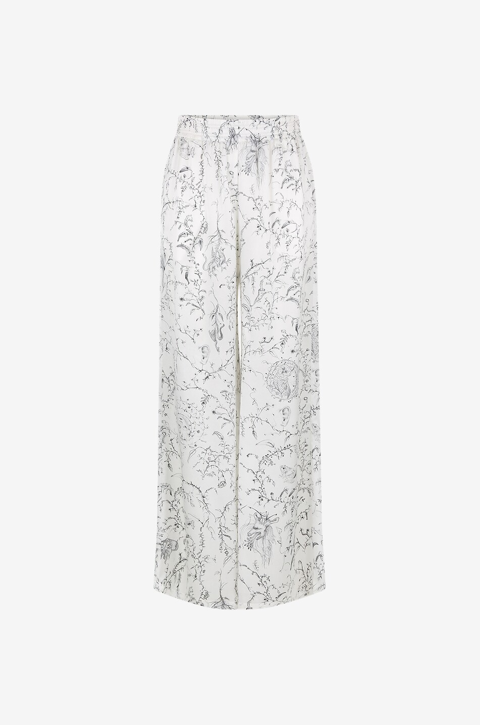 Pantalon large en soie imprimé Fabula