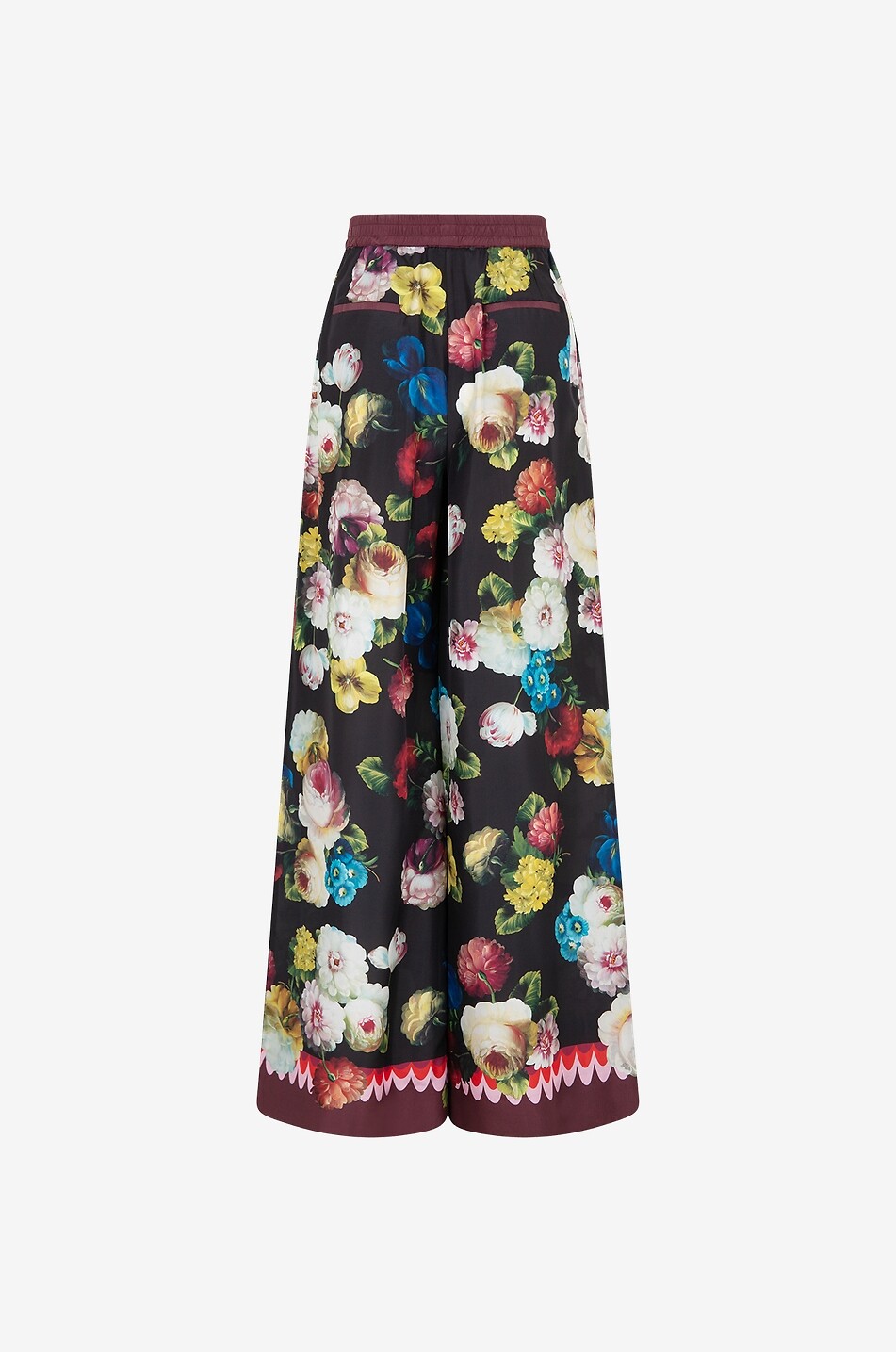 DOLCE & GABBANA Pantalon large en soie imprimé Roseraie Femme MULTICOLORE 2