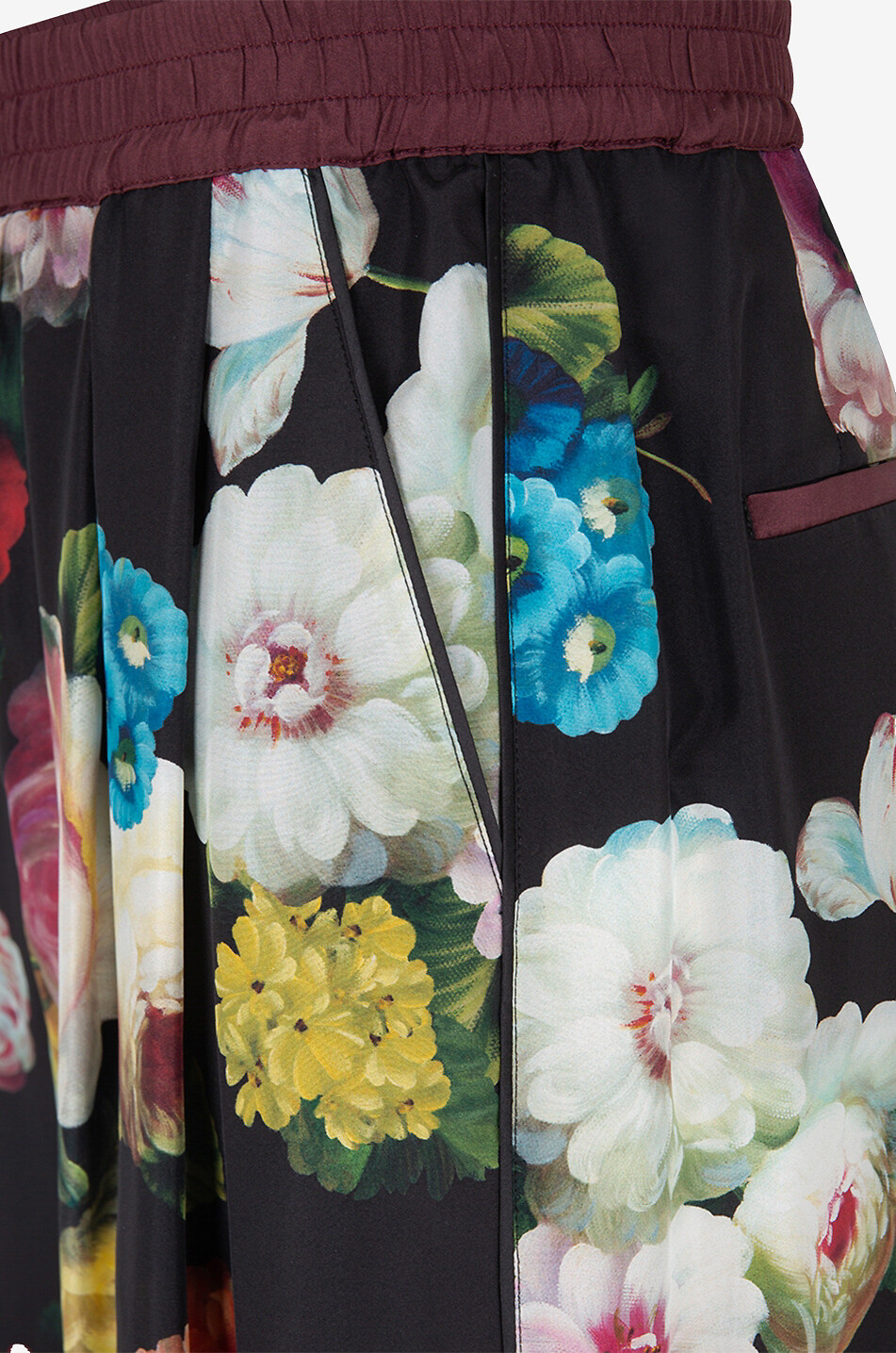 DOLCE & GABBANA Pantalon large en soie imprimé Roseraie Femme MULTICOLORE 3