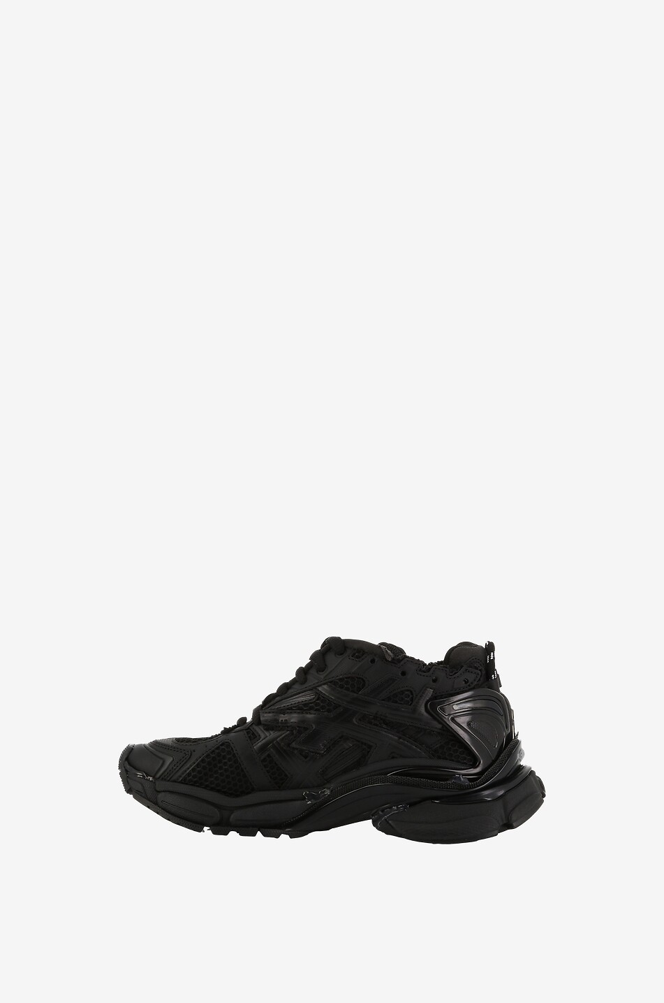 BALENCIAGA Baskets basses en mesh effiloché Runner Femme NOIR 3