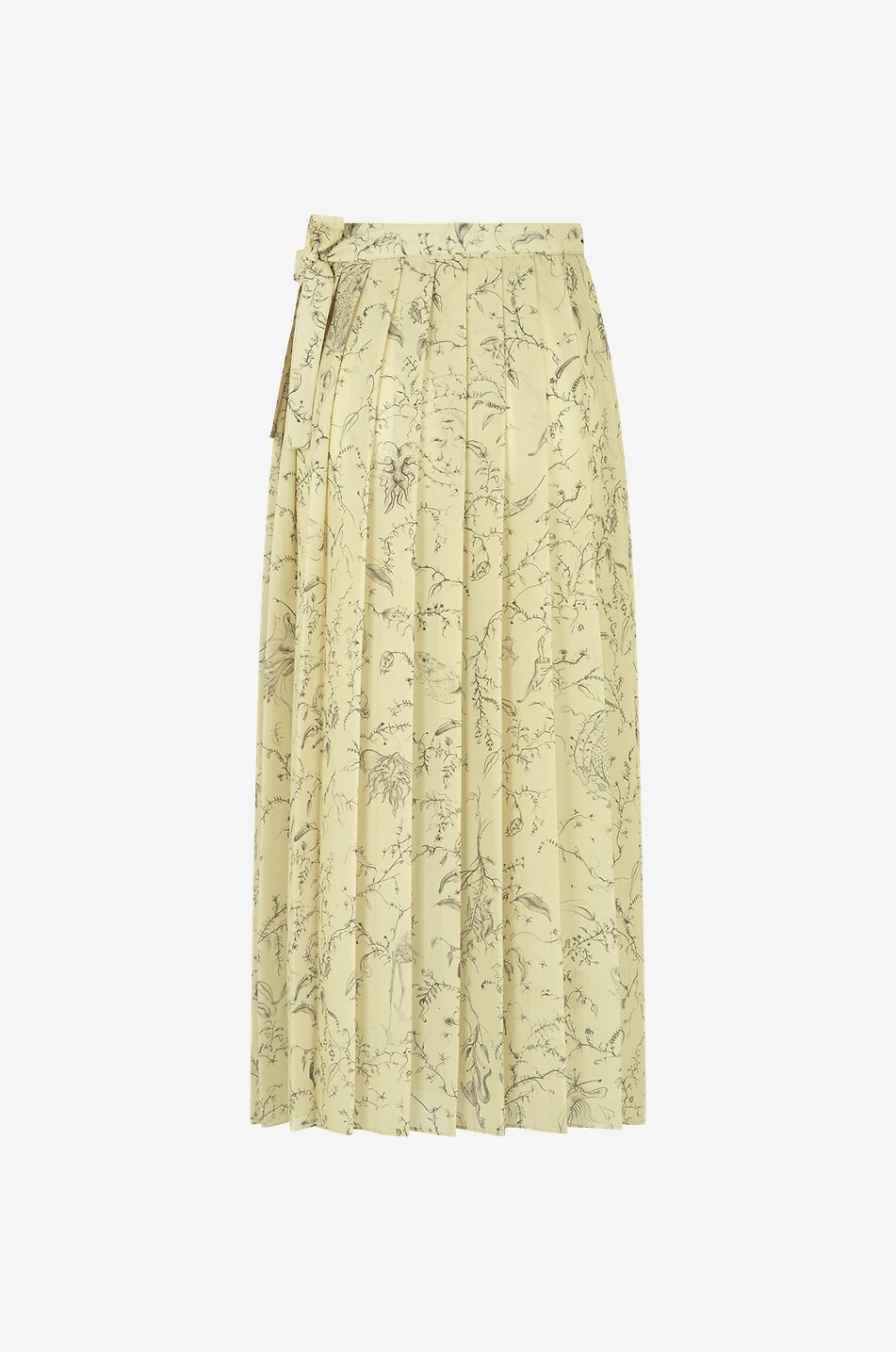 Jupe portefeuille midi en georgette plissée Fabula