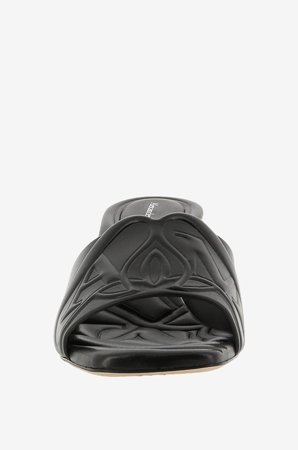 Mules à talon carré en cuir nappa Seal 55