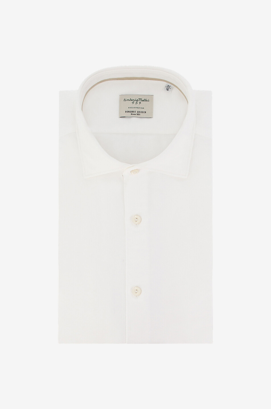 Slim fit monochrome cotton long-sleeve shirt