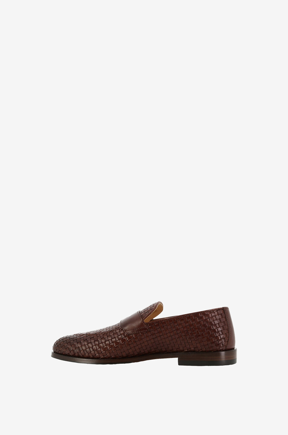 BRUNELLO CUCINELLI Penny Loafers in woven calfskin Men LIGHT BROWN 3