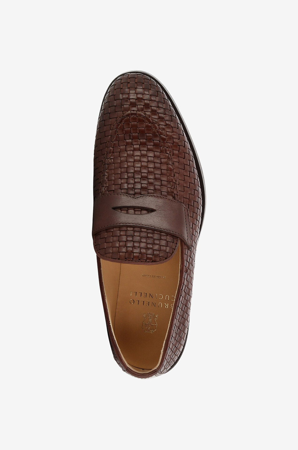 Penny Loafers in woven calfskin