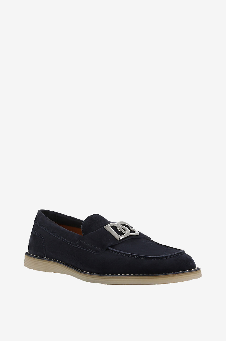 New Florio monogrammed suede loafers