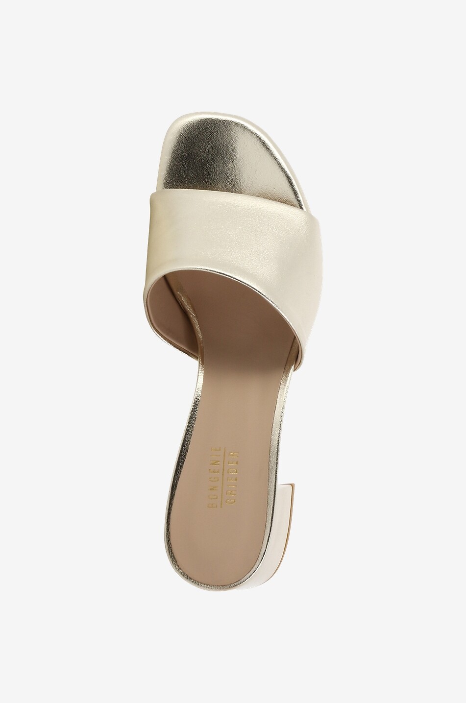 BONGENIE Metallic-Leder-Pantoletten mit Blockabsatz Connys 45 Damen GOLDEN 5