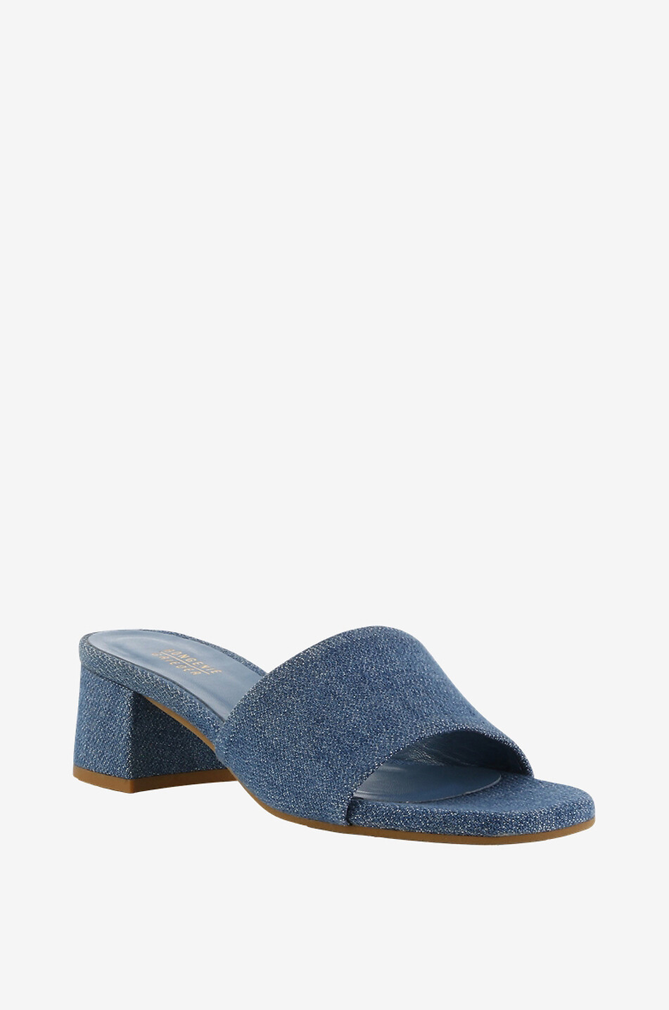 Mules à talon carré en denim délavé Connys 45