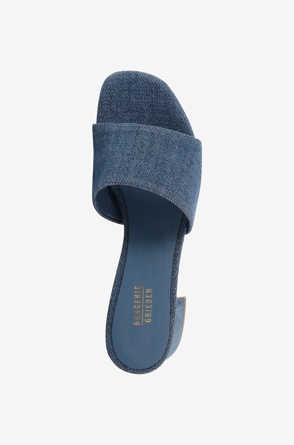 Absatzpantoletten aus ausgewaschenem Denim Connys 45