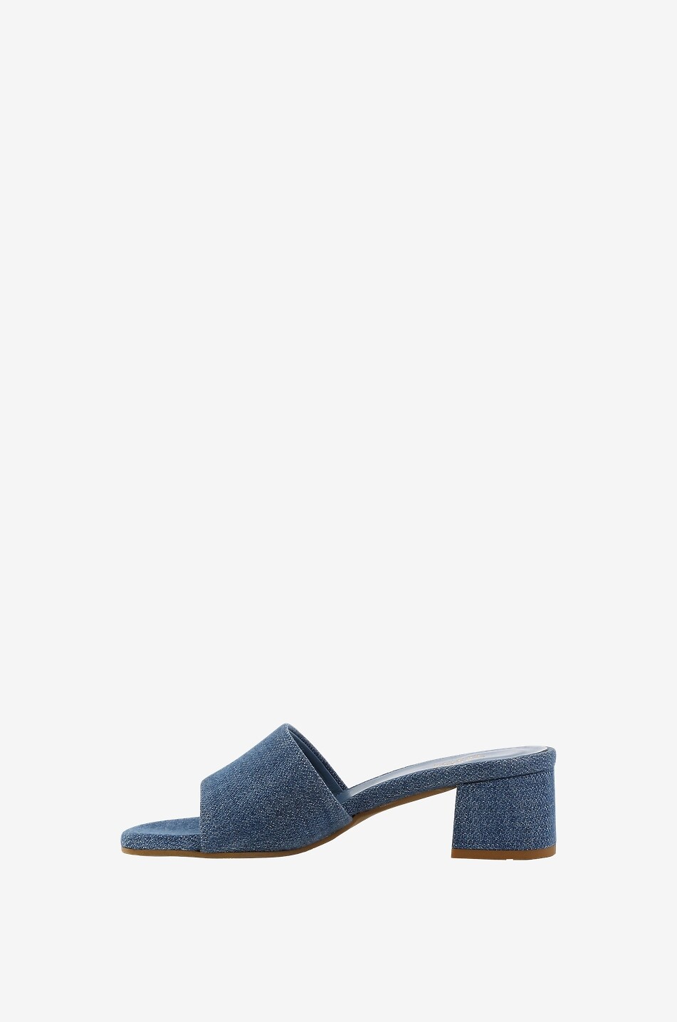 Absatzpantoletten aus ausgewaschenem Denim Connys 45