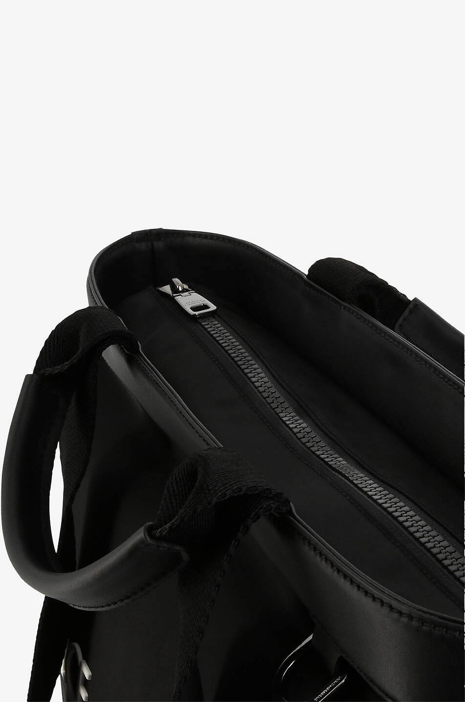 DOLCE & GABBANA Rubber logo zipped nylon and leather tote bag Men BLACK 5