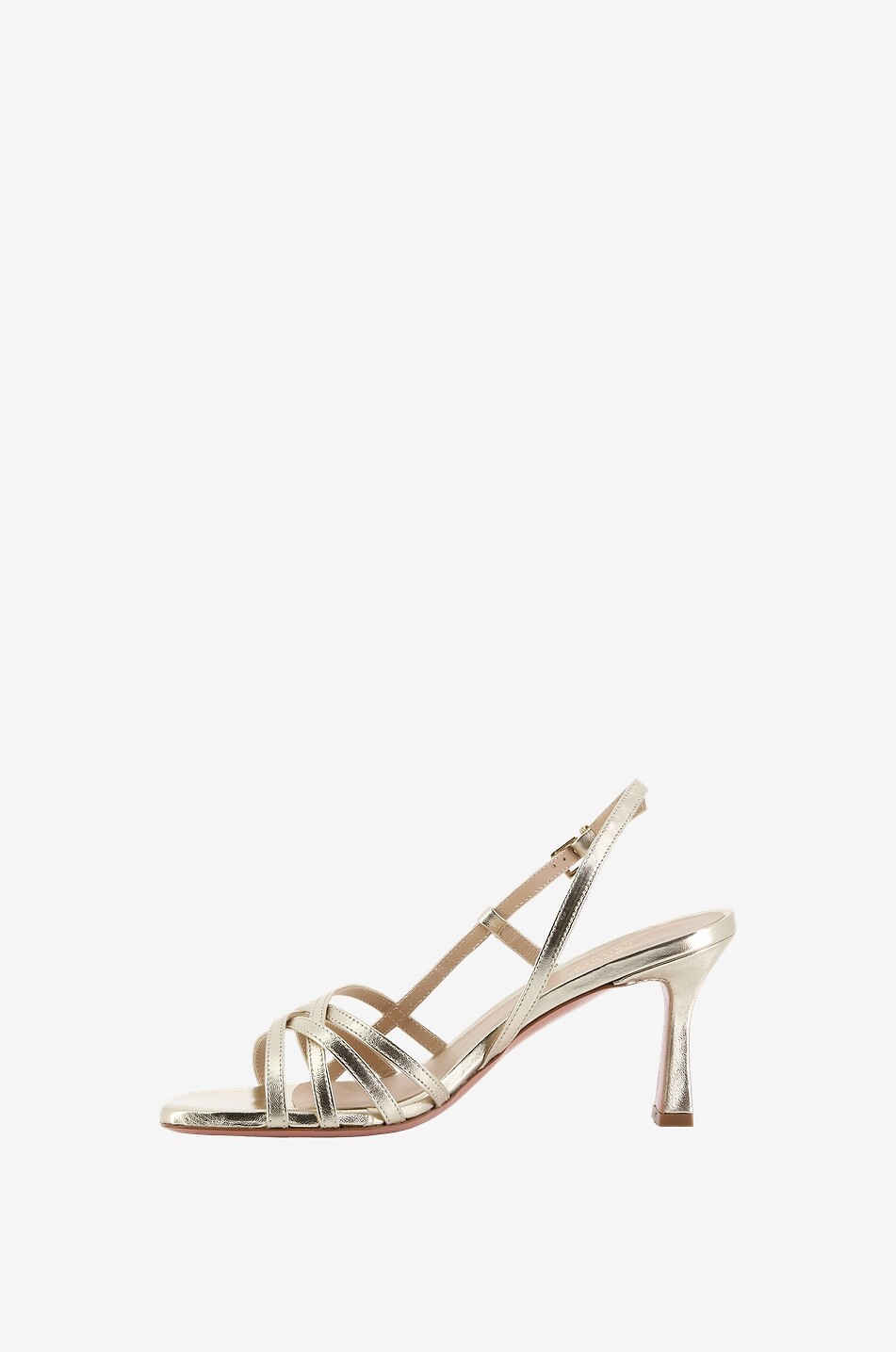 Sandales à talon en cuir métallisé Medea 80