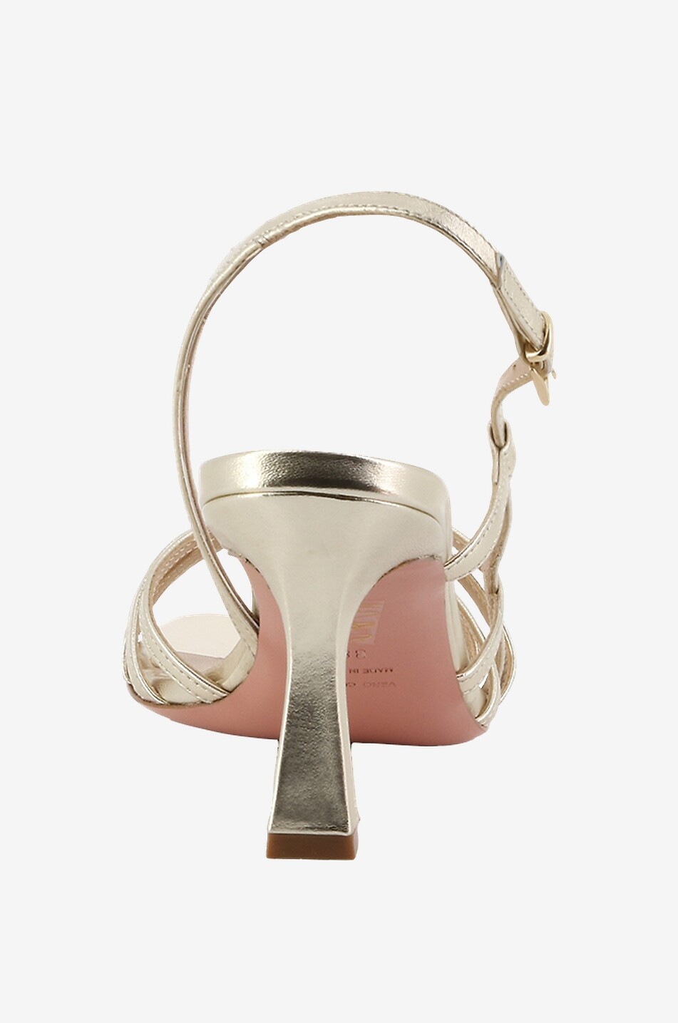 Sandales à talon en cuir métallisé Medea 80