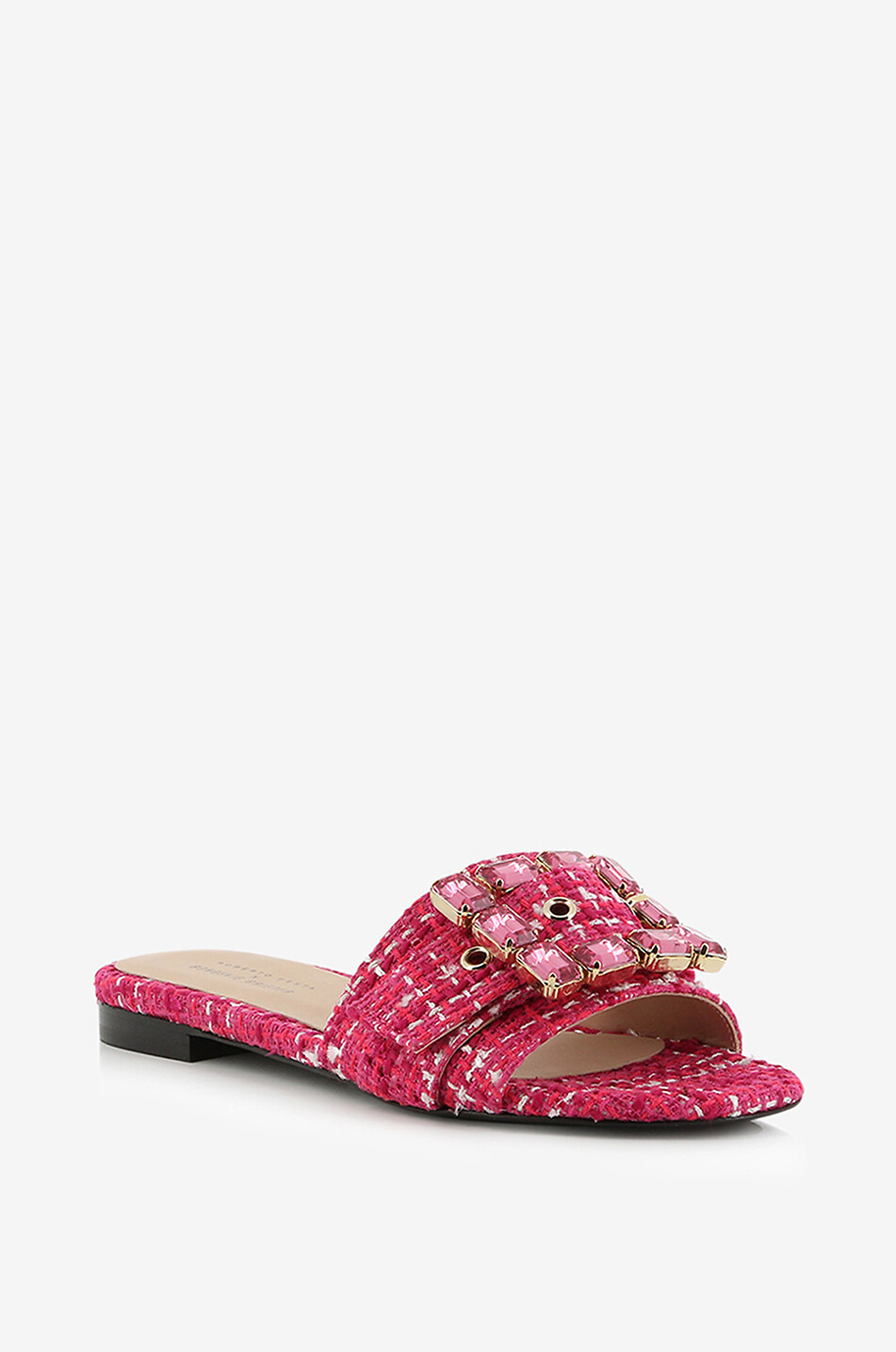 ROBERTO FESTA X BONGÉNIE Mules plates en tweed Fade Femme ROSE FONCÉ 1