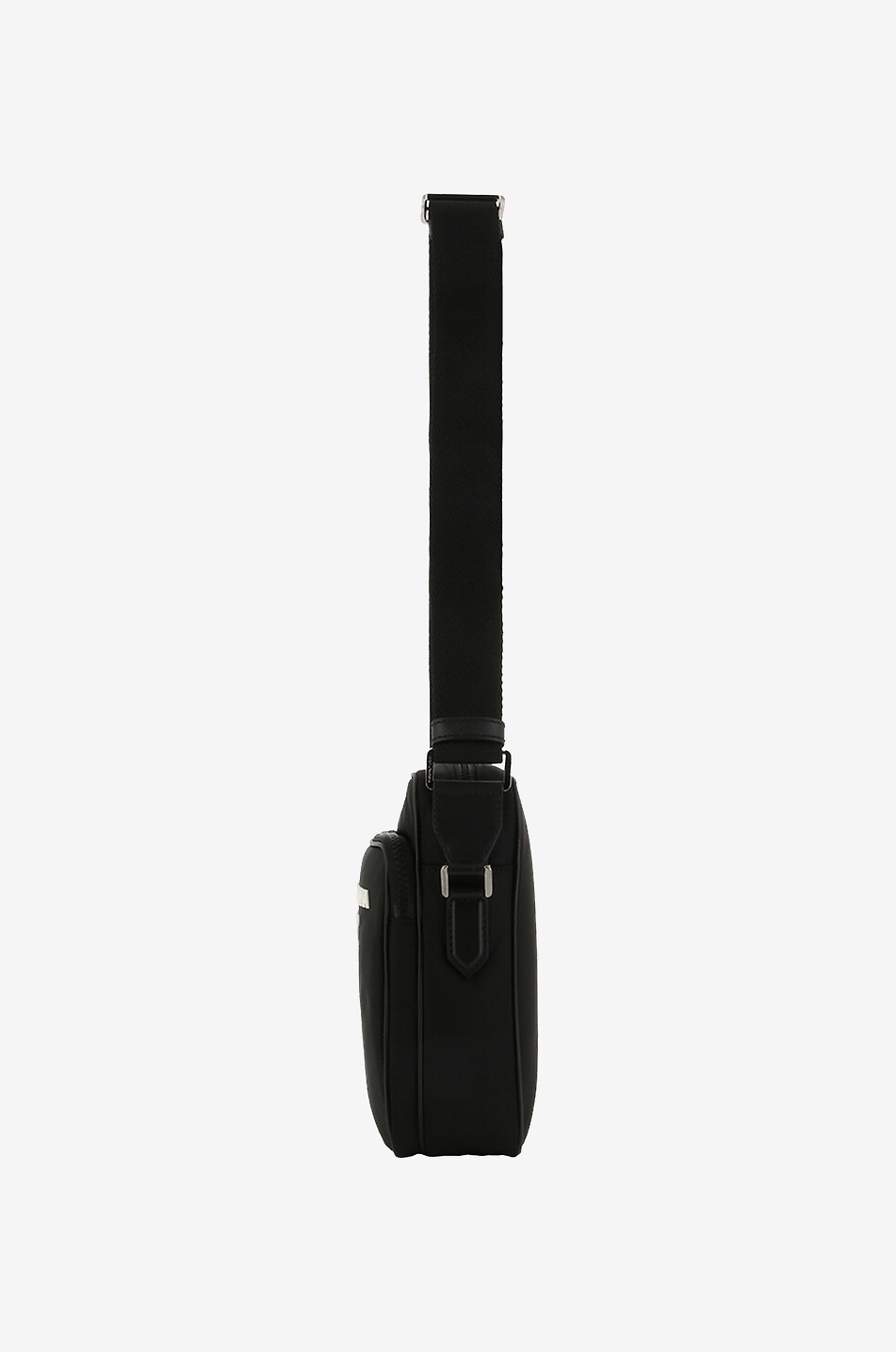 DOLCE & GABBANA Rechteckige Nylon-Umhängetasche mit Leder und Gummi-Logo Herren SCHWARZ 3
