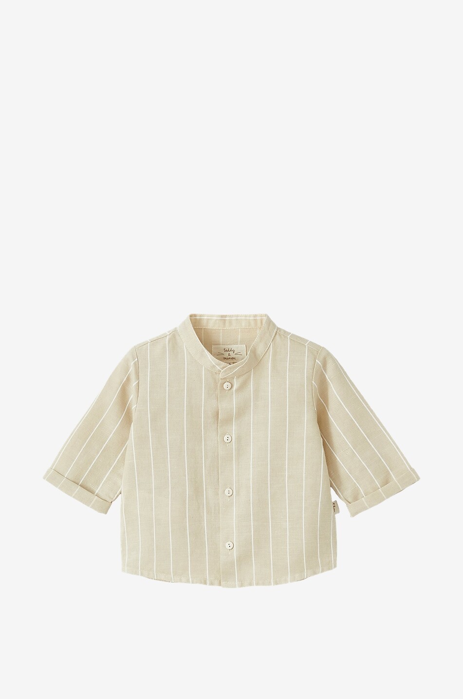 Chemise rayée en lin et coton bébé