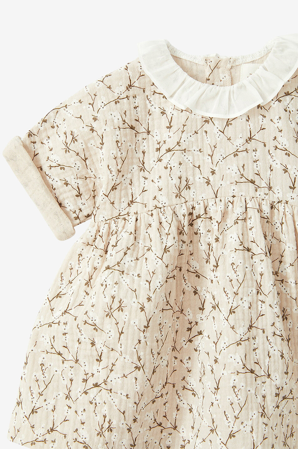 TEDDY & MINOU Floral gauze baby dress Baby BEIGE 3