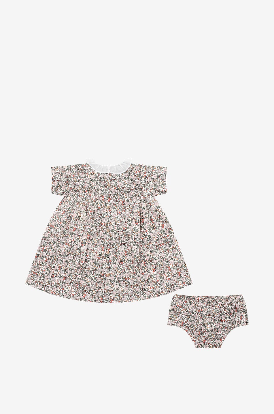 TEDDY & MINOU Geblümtes Baby-Kleid mit Bloomers aus recycelter Baumwolle Baby BUNT 2
