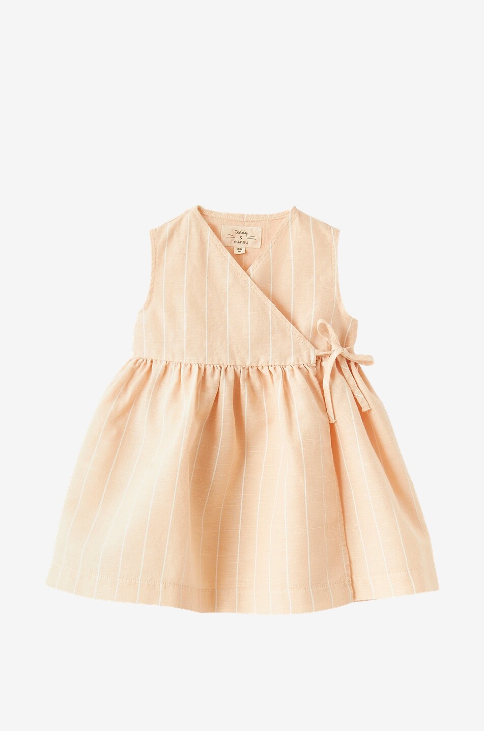 Ärmelloses gestreiftes Baby-Wickelkleid