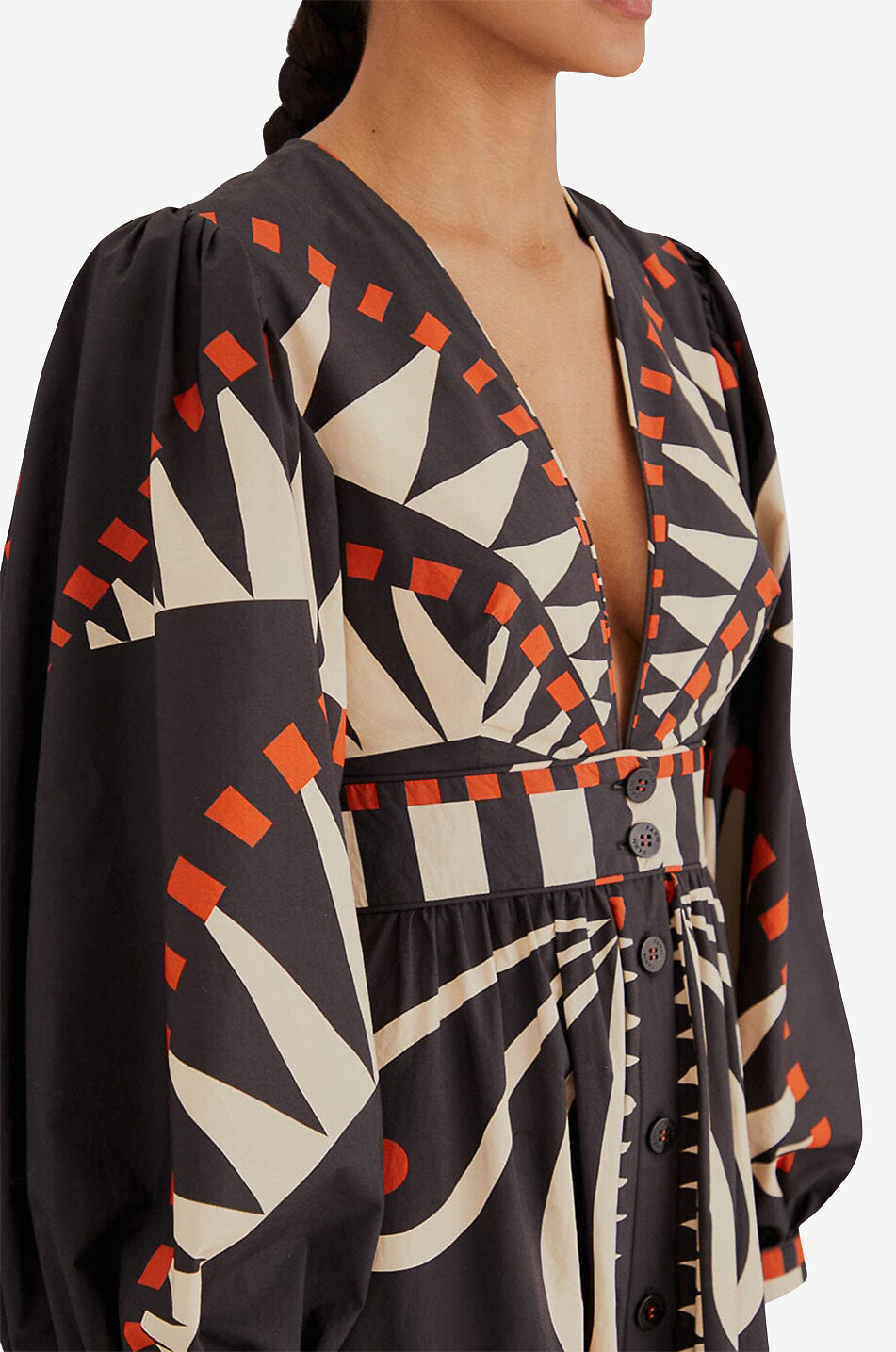 Robe maxi en popeline imprimée Coconut Grove