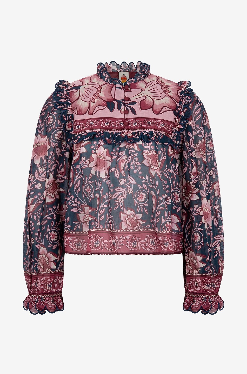 Ainika Charm printed voile blouse