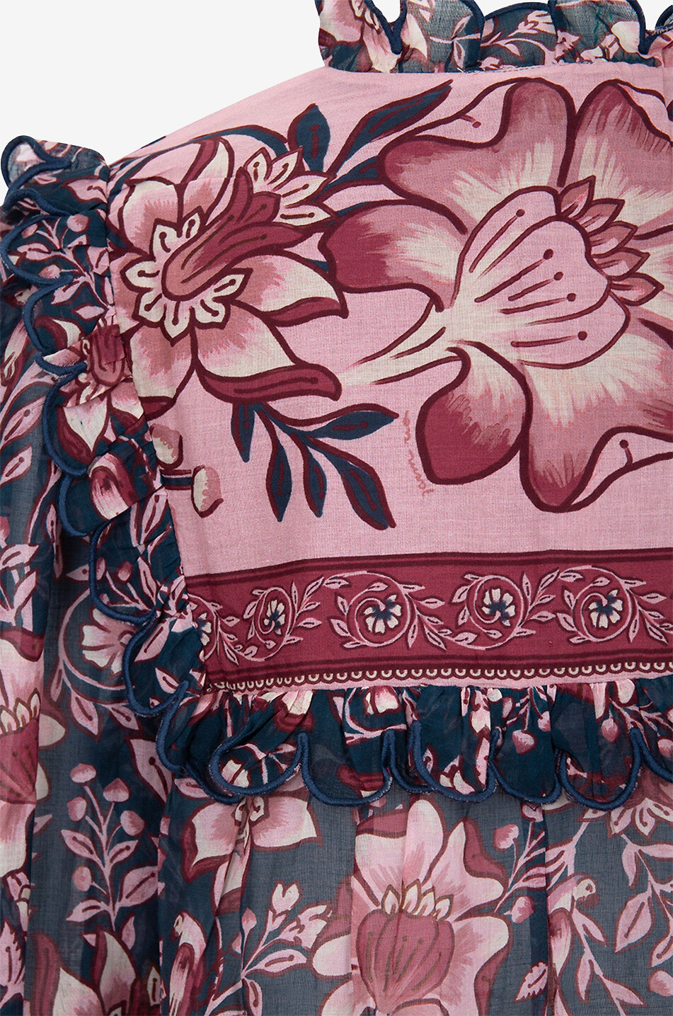 FARM RIO Ainika Charm printed voile blouse Women PURPLE 5