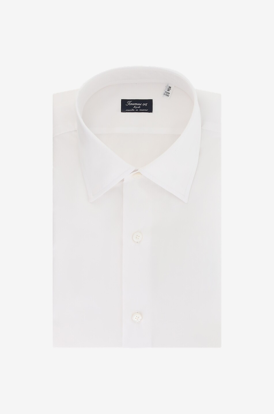 FINAMORE Cotton long-sleeved shirt Men WHITE 1