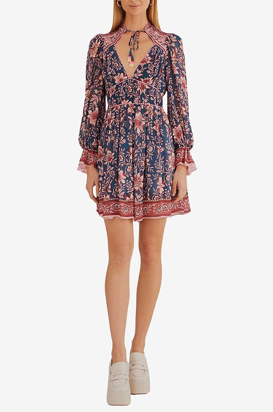 FARM RIO Ainika Charm fluid crepe mini dress Women PURPLE 3