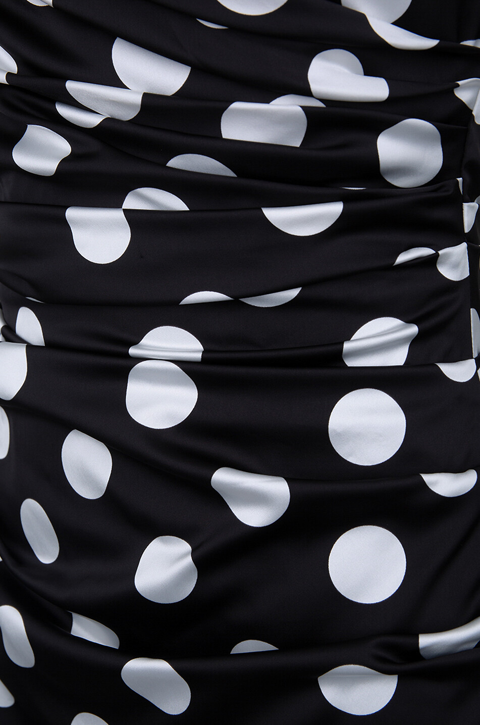 DOLCE & GABBANA Polka dot printed satin midi sheath dress Women BLACK 3