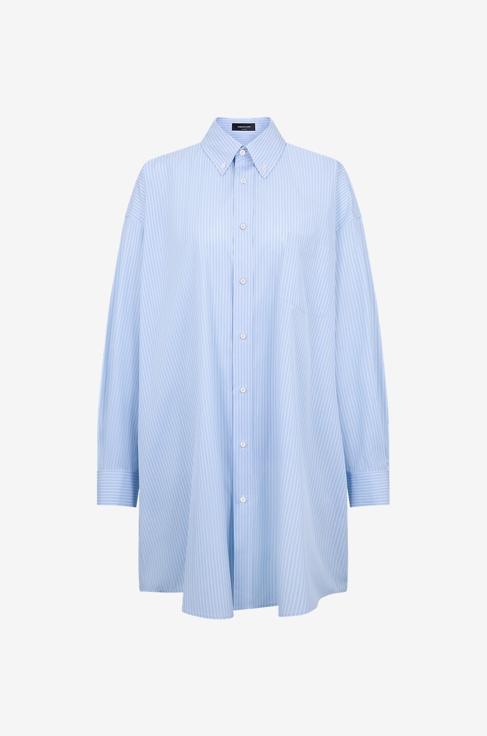 Gestreiftes Oversize-Hemd aus Popeline