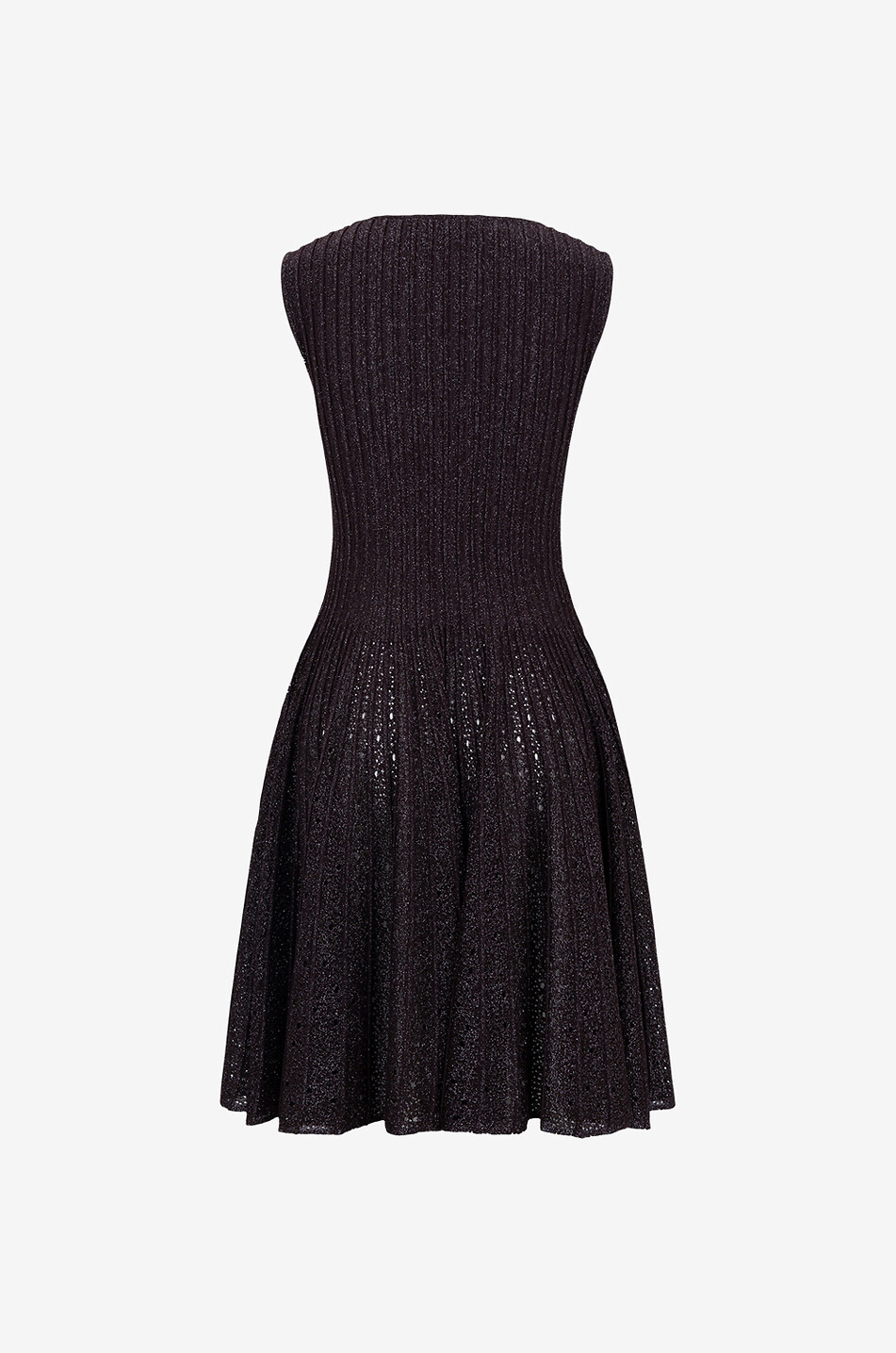 ANTONINO VALENTI Robe courte en maille ajourée scintillante Alisa Ganieva Femme BLEU FONCE 2