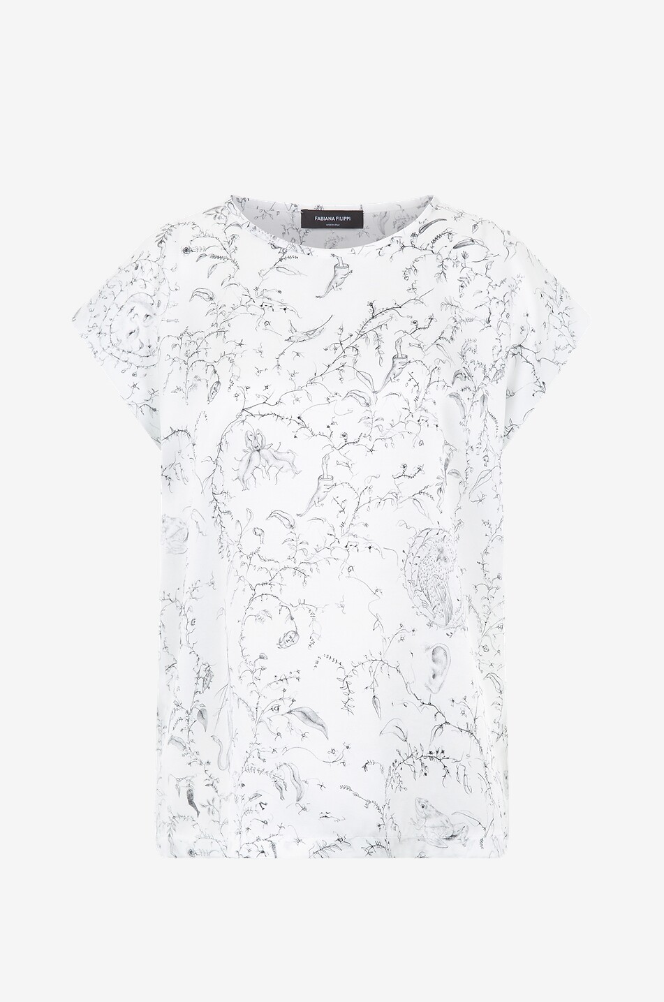 Fabula sleeveless silk satin top