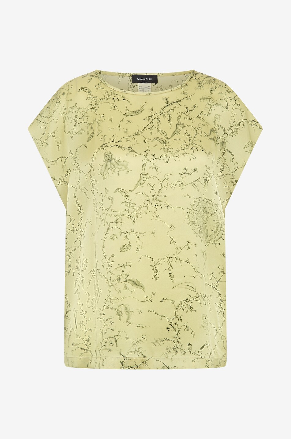 Top sans manches en satin de soie Fabula