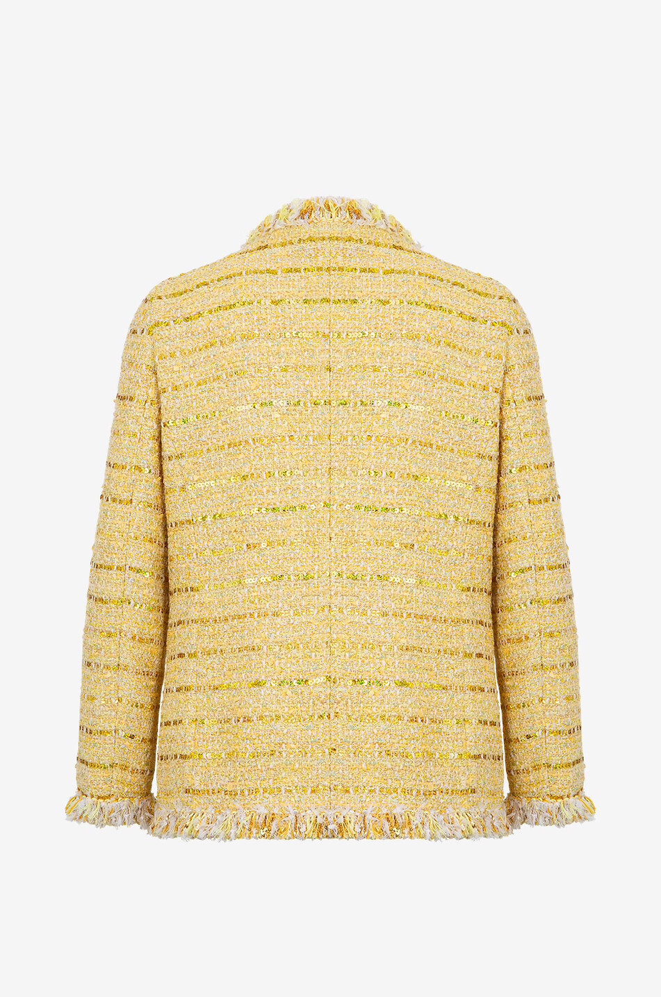 GIAMBATTISTA VALLI Veste tailleur en tweed à sequins Femme JAUNE 2