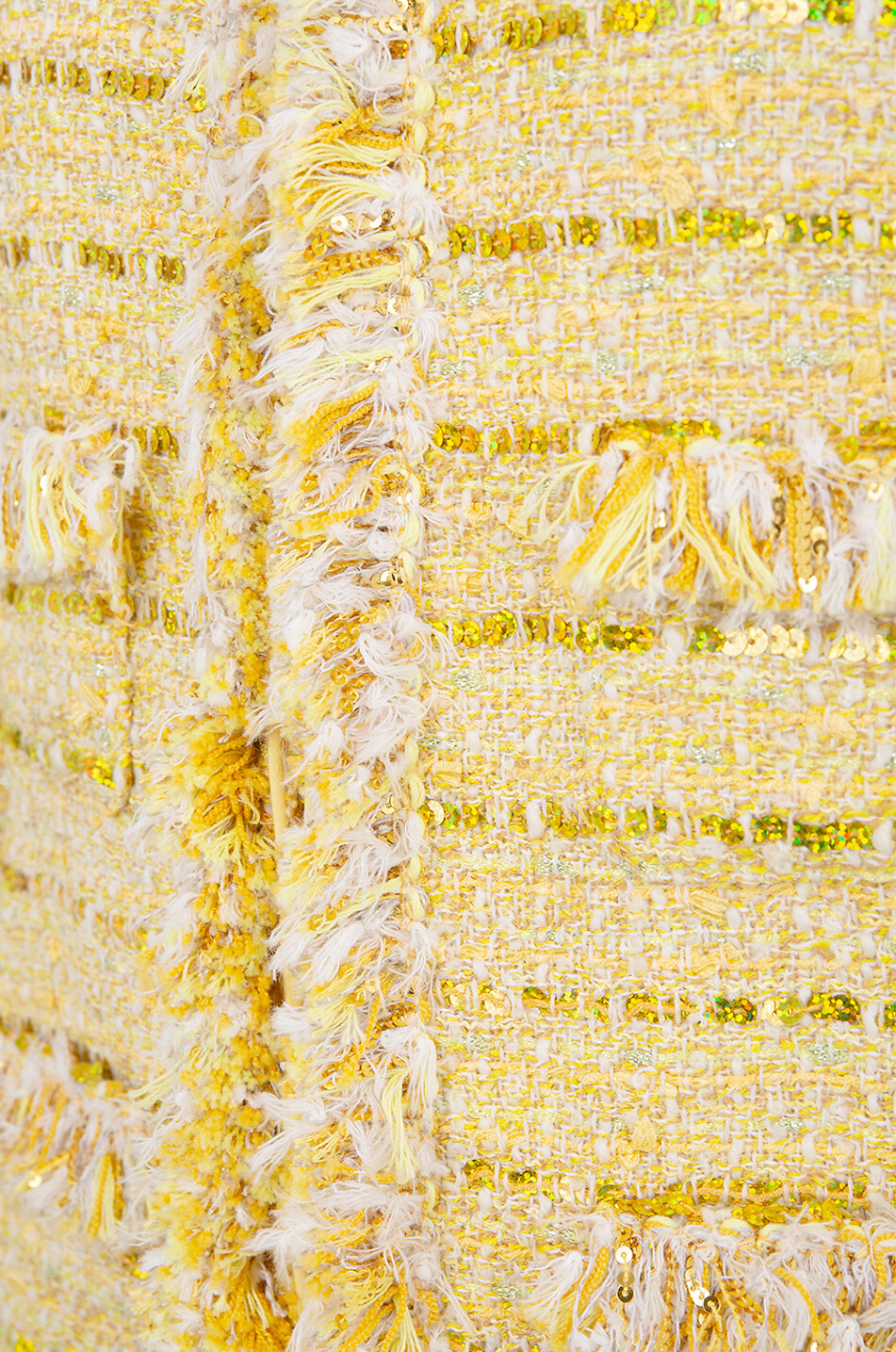 GIAMBATTISTA VALLI Sequin adorned tweed suit jacket Women YELLOW 3
