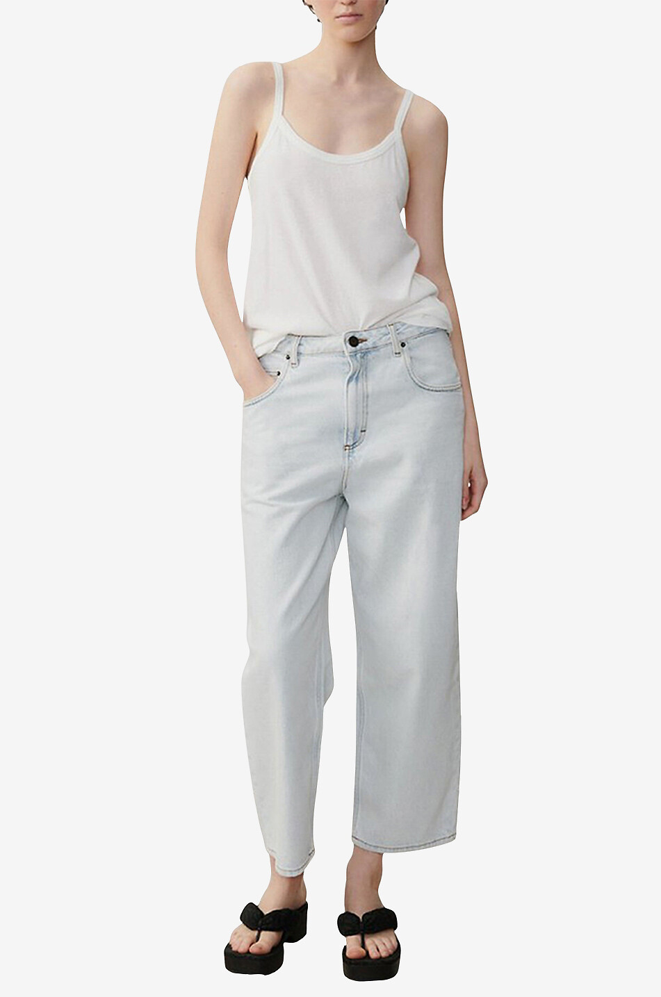 AMERICAN VINTAGE Débardeur en coton Gamipy Femme BLANC 3