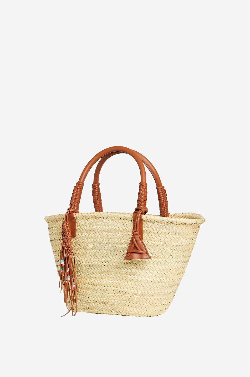 ALANUI Icon Palm Leaf Big braided fringe adorned tote bag Women Light beige 3