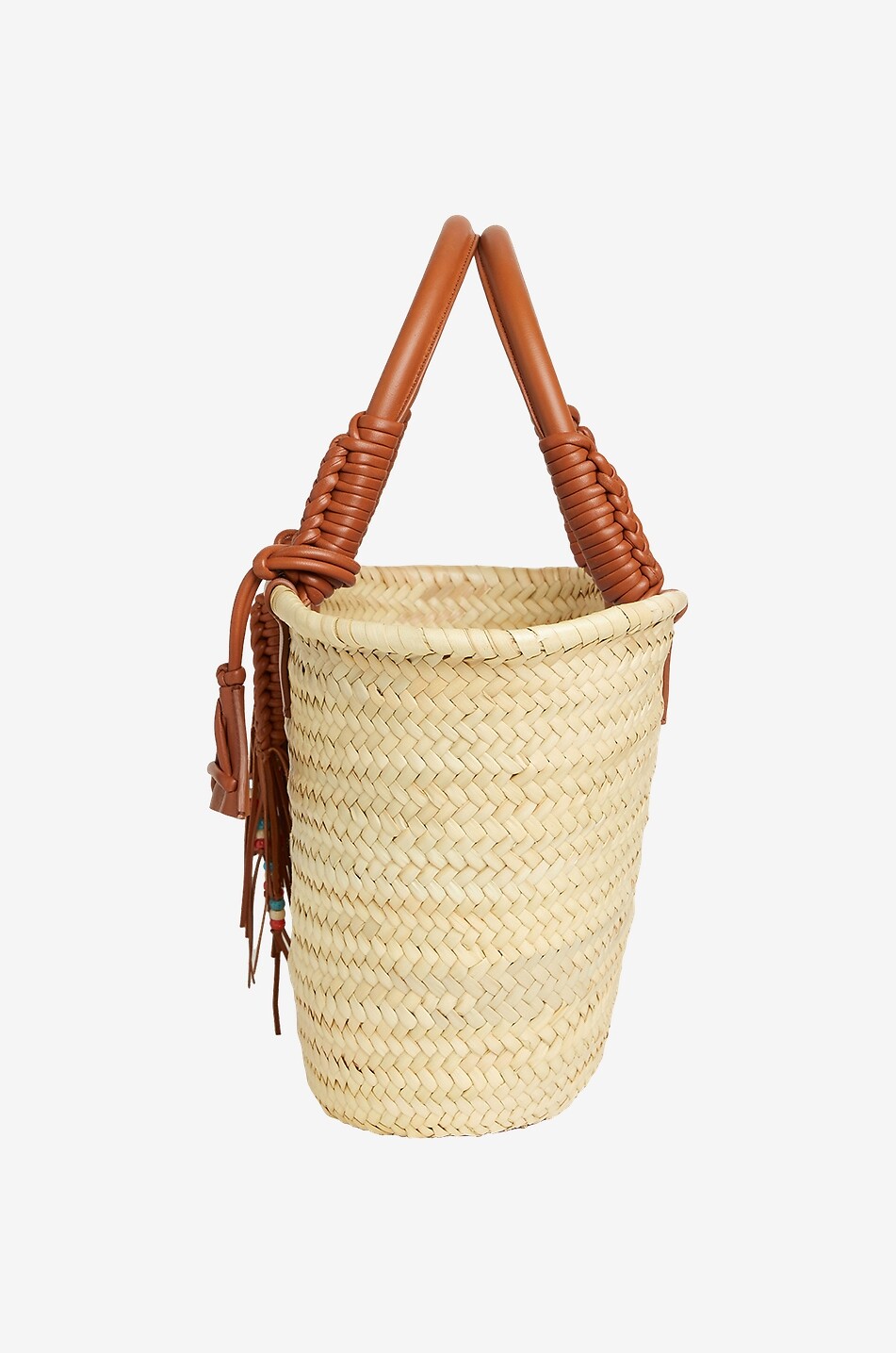 ALANUI Icon Palm Leaf Big braided fringe adorned tote bag Women Light beige 4