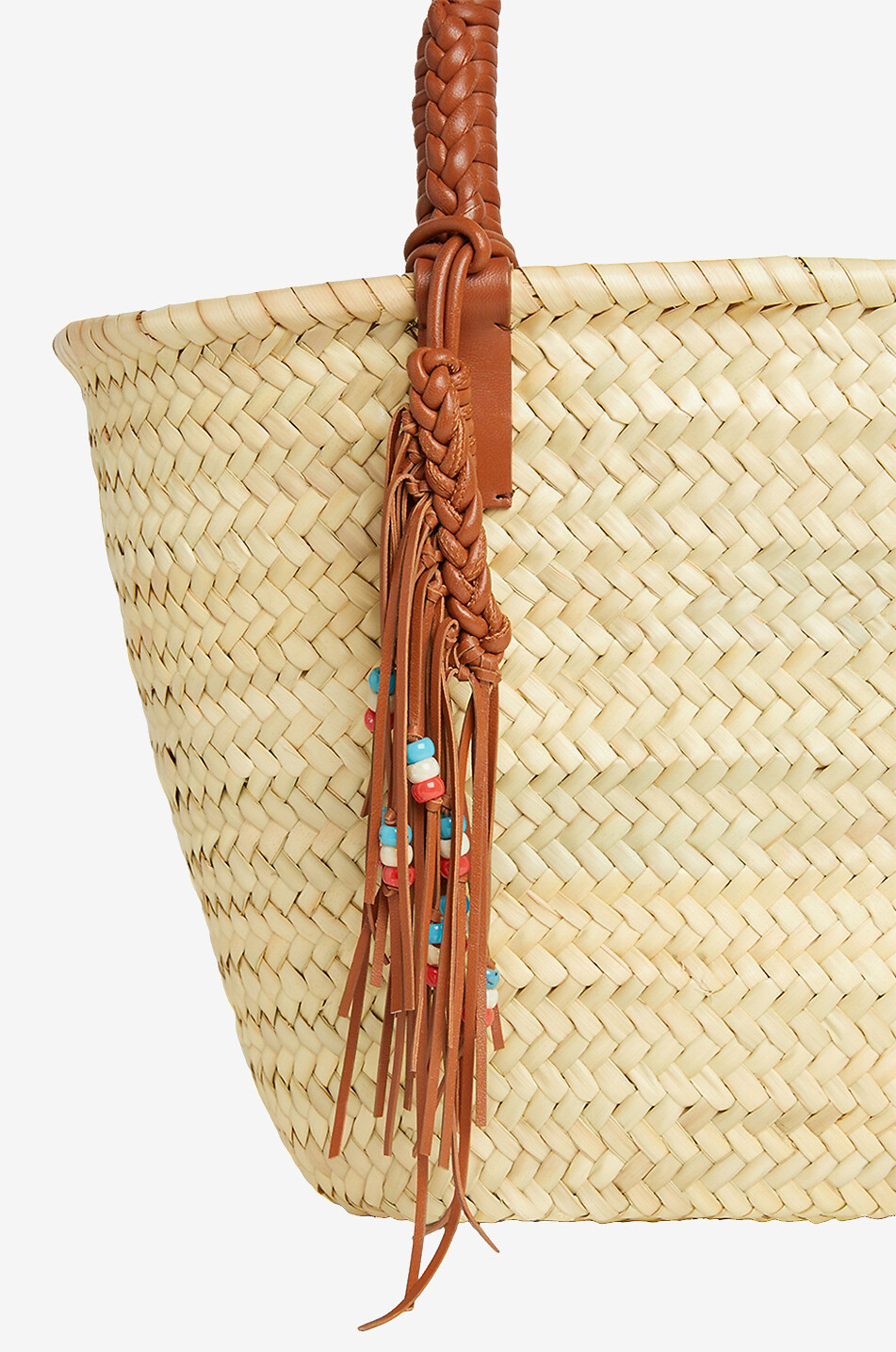 ALANUI Icon Palm Leaf Big braided fringe adorned tote bag Women Light beige 7
