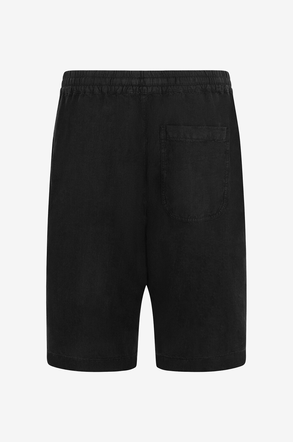 120% LINO Linen Bermuda shorts Men BLACK 2