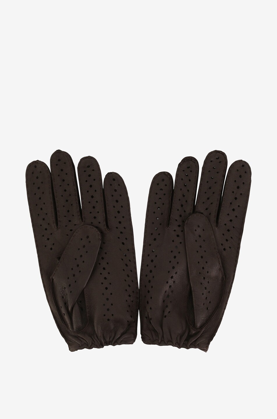 PIERO RESTELLI Handschuhe aus Hirschleder mit Perforationen Herren MITTELBRAUN 2