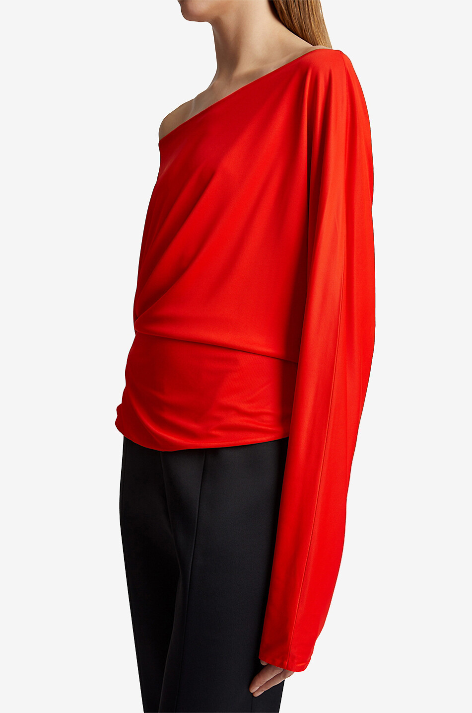 KHAITE Top à épaule dénudée en jersey The Juno Femme ROUGE 4