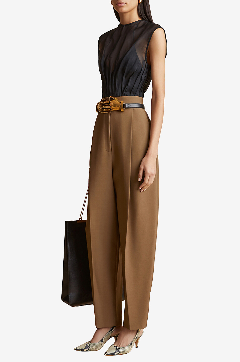 Tailliertes ärmelloses Organza-Top The Westin