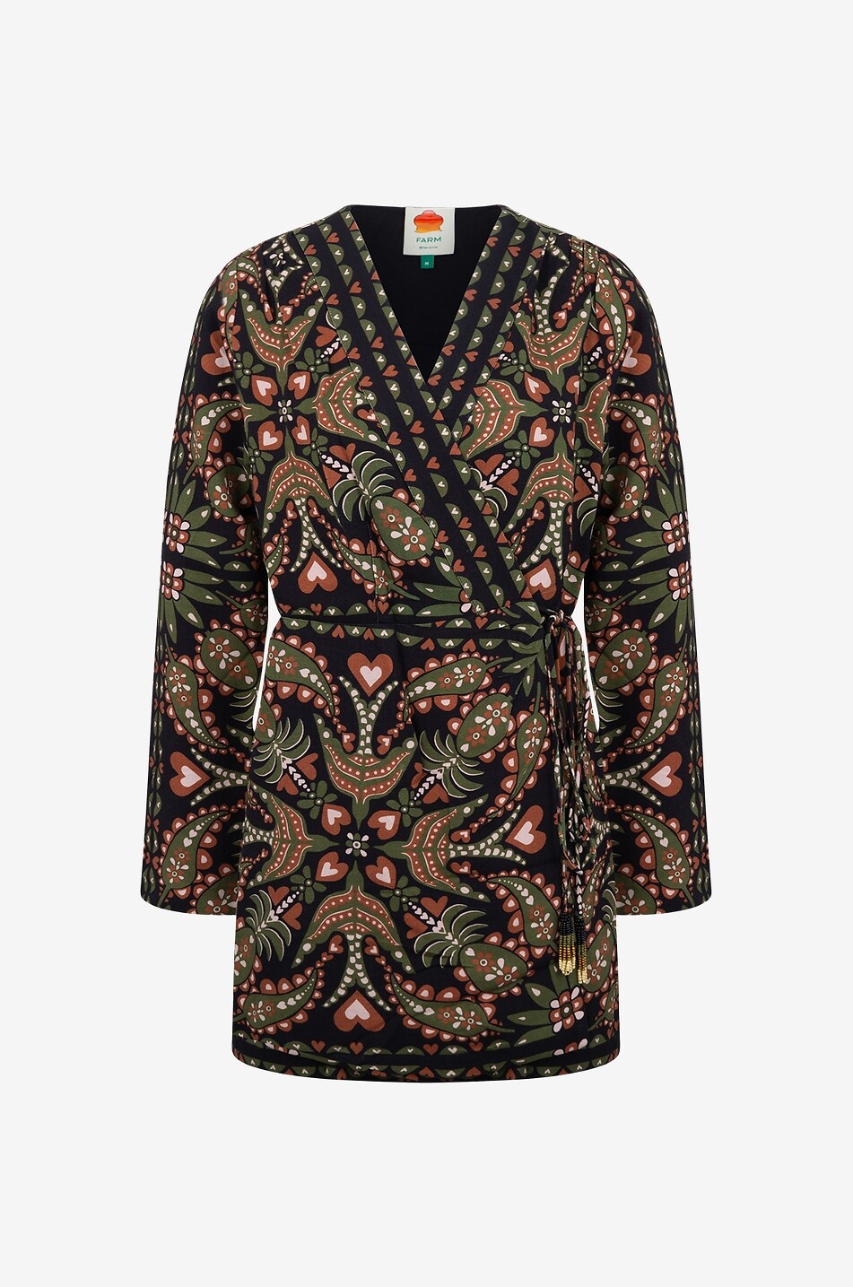 Bedrucktes Mini-Wickelkleid Martina Scarf