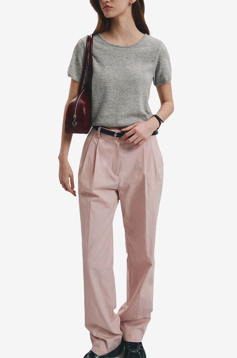 Pantalon chino large en coton