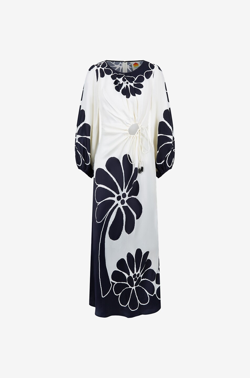 Palermo floral maxi dress with cut-out